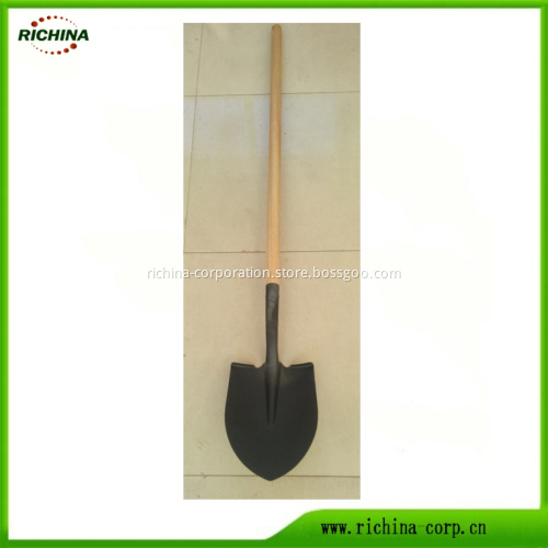 Long Wood Handle Digging Steel Shovel